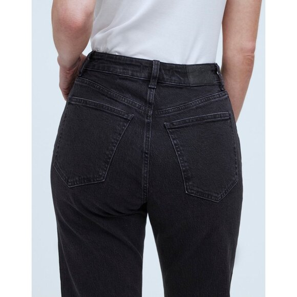 Madewell Curvy 90s Straight Jeans In Belmere Wash Womens Size 30 Black High Rise - Picture 11 of 16